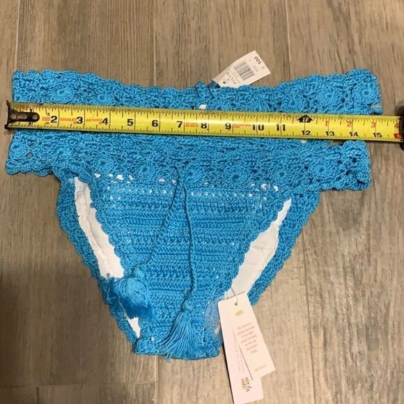 PILYQ Romance & blue crochet bikini set.M-top/L-bottom NWT - Picture 9 of 9